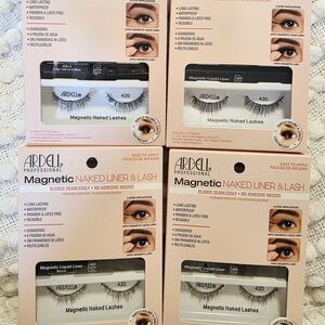 4 SETS Ardell Magnetic Naked Lashes with Black Liner